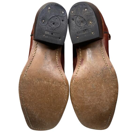 Vintage 70’s Sears Men’s Brown Leather Campus Style Cowboy Boots Size US 8 D - Picture 9 of 12